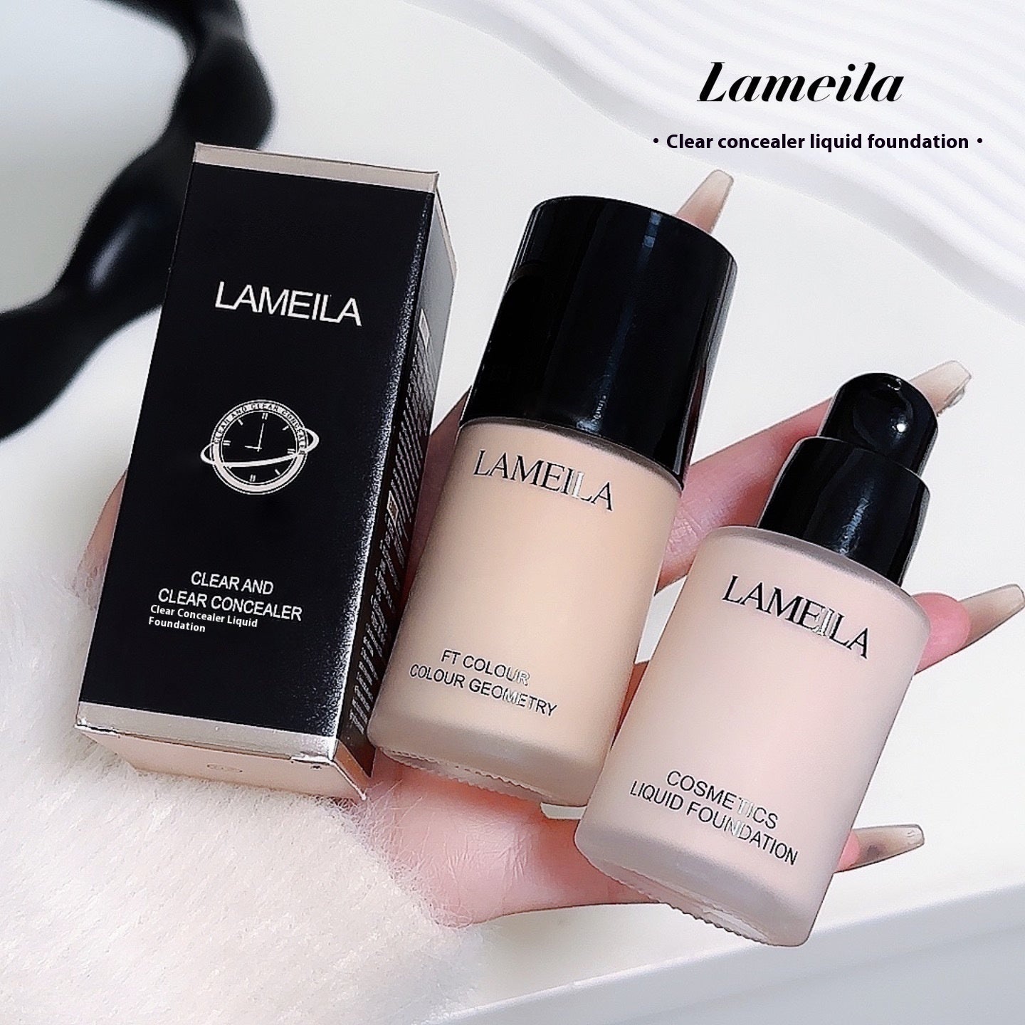 Nude Finish Liquid Concealer Foundation – 4 Shades for All Skin Tones