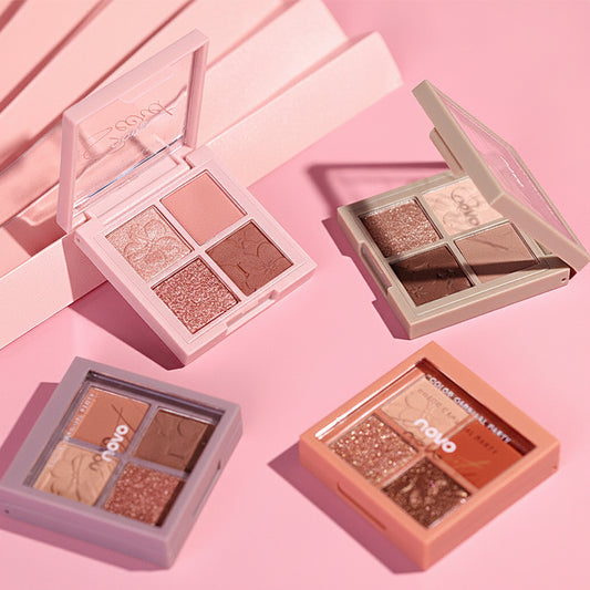 4-Color Eyeshadow Palette – Pigmented Blendable Shades