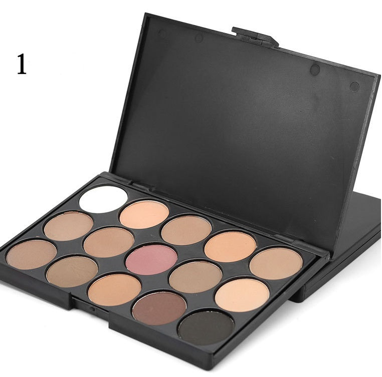 15-Color Smoky Eyeshadow Palette – Earth Tones