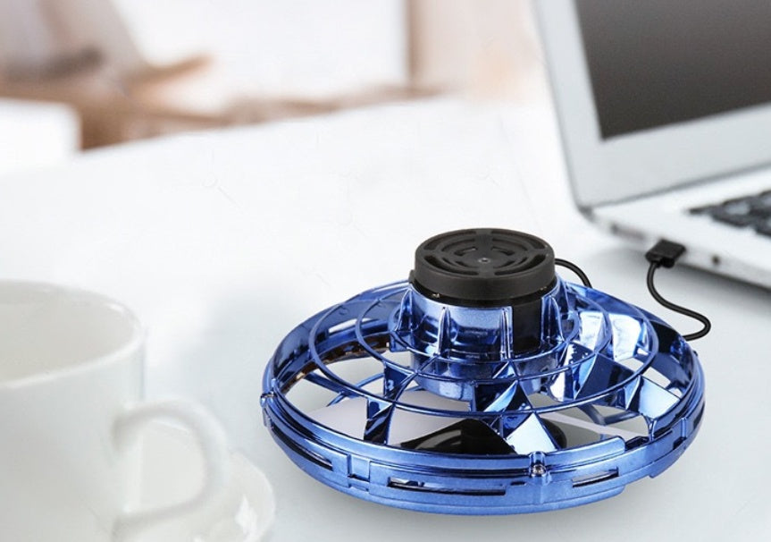 Mini Fingertip Gyro Spinner Toy – LED UFO Flying Helicopter for Kids
